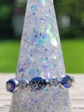 Blue Rainbow Topaz Ring - Size 11